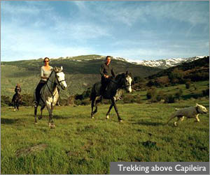 Trekking on horseback above Capileira