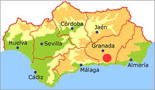 Map of Southern Spain